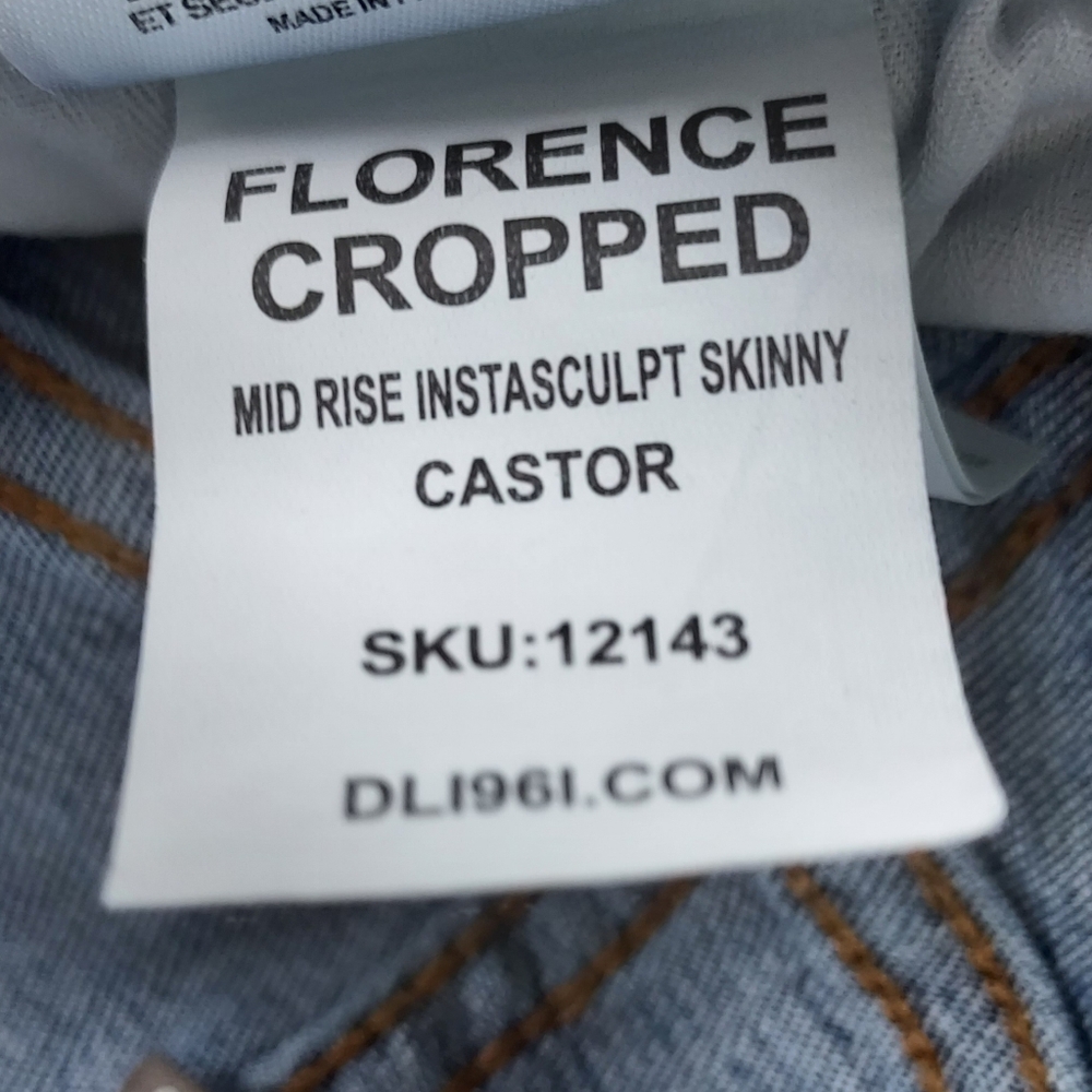 DL1961 Florence Cropped Denim Jeans Size 26 Star Print - Picture 9 of 10